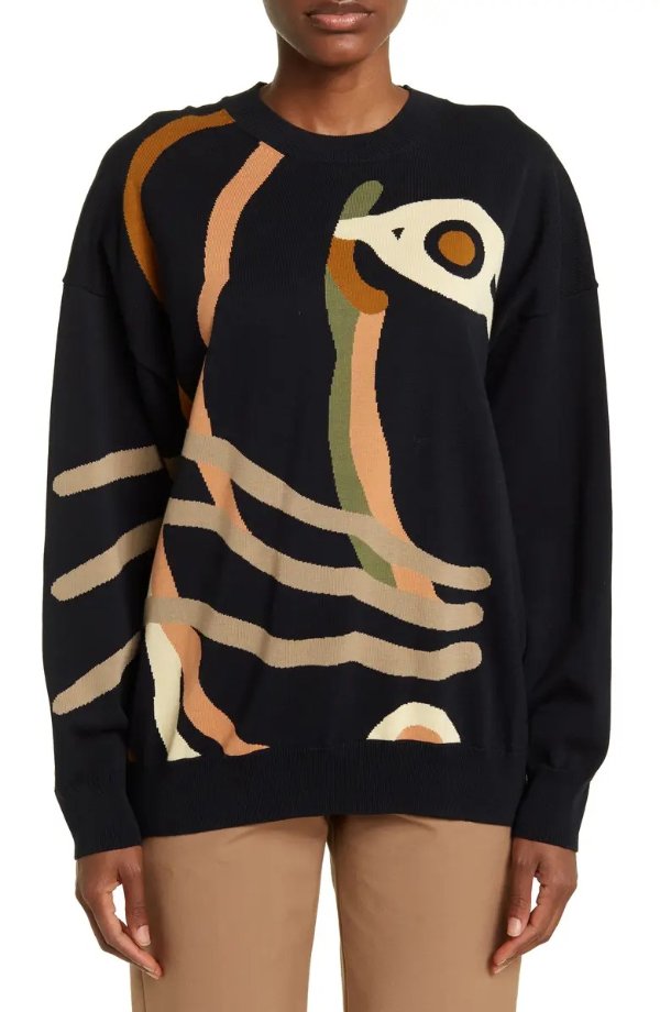 Abstract Print Pullover