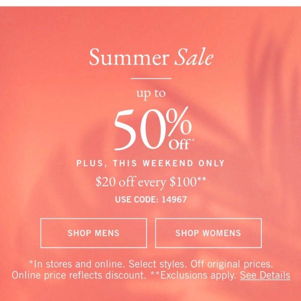 abercrombie 20 off 50 coupon code