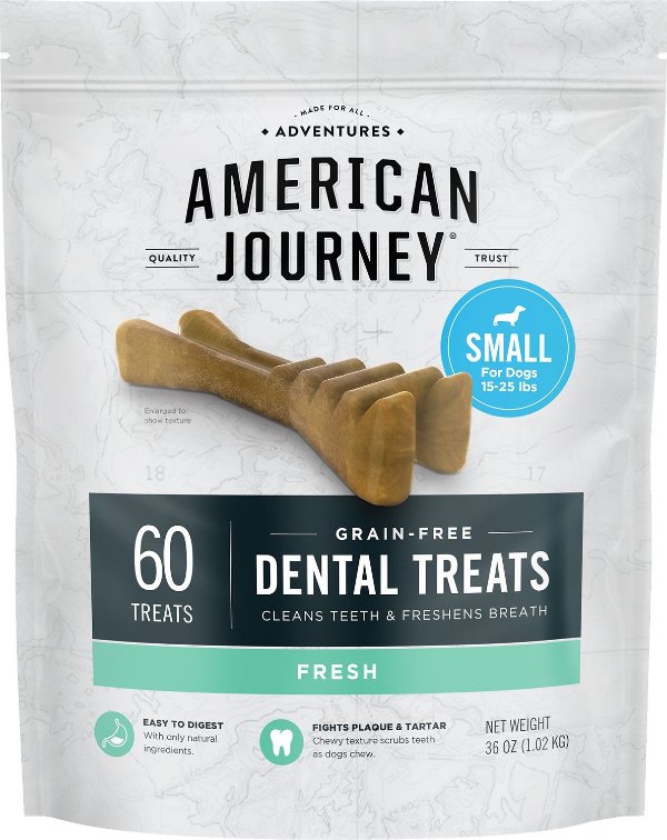 Grain-Free Small Dental Dog Treats Mint Flavor, 60 count - Chewy.com