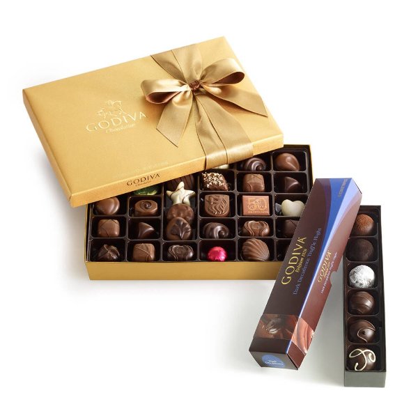 经典金色巧克力礼盒+黑巧克力试尝礼盒