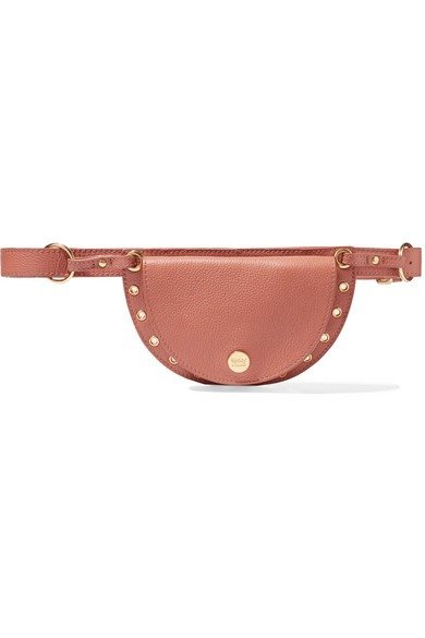 Kriss mini embellished convertible textured-leather belt bag
