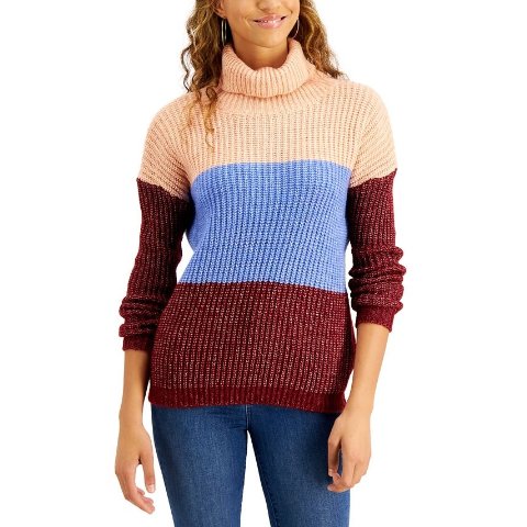 Planet GoldJuniors Colorblocked Turtleneck Sweater