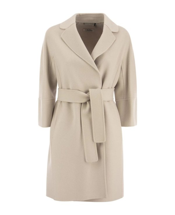 Belted Long-sleeved Coat | italist