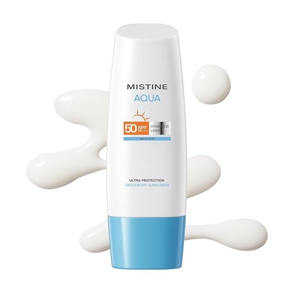 Sunscreen for Face & Body 2.36 fl.oz SPF 50 PA++++ Hydrating Formula with Hyaluronic Acid, No White Cast, Lightweight, Fast Absorbing UV Sheild, for Sensitive Skin, Waterproof Formula, Vegan & Cruelty Free