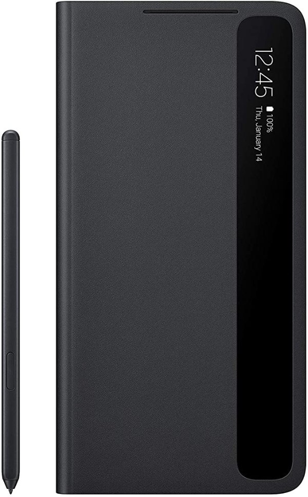 Galaxy S21 Ultra S-View Flip Case with S-Pen Bundle - Black (US Version)