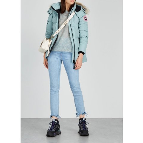 Canada GooseChelsea light grey fur-trimmed parka