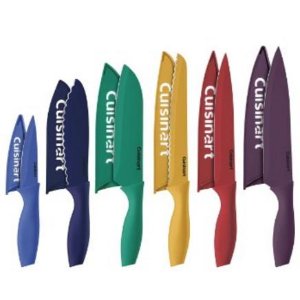 Cuisinart 12 Piece Color Knife Set with Blade Guards, Jewel