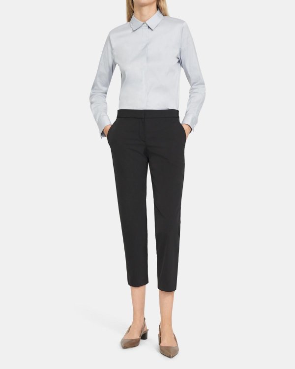 Cropped Skinny Pant in Stretch Twill