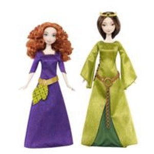迪士尼《勇敢传说》主题人物 Pixar Brave Merida & Queen Elinore 玩偶