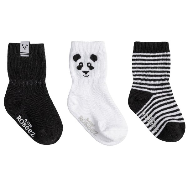 Piper Panda Socks, 3-Pack