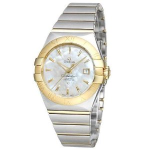OMEGA Constellation Chronometer Mother of Pearl Dial Steel and 18kt Yellow Gold Ladies Watch 123.20.31.20.05.002