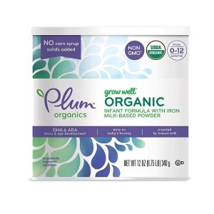 Plum Organics 婴儿1段有机奶粉12oz，折后免费