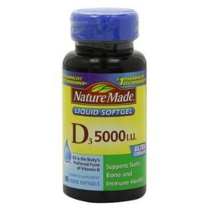 Nature Made液体维生素D3软胶囊 5000IU, 90粒