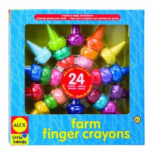 行涂鸦系列欢乐农场手指蜡笔24色