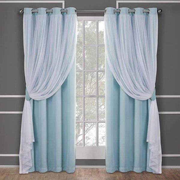 Exclusive Home Curtains 52x84 浅蓝窗帘 2片