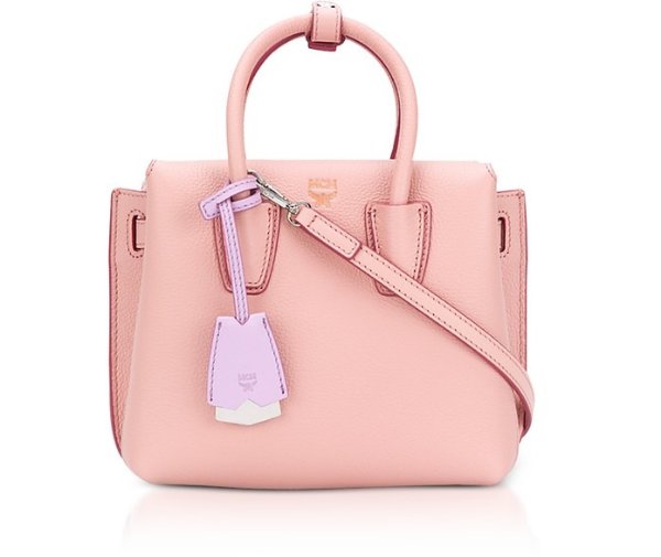 Milla Pink Blush Leather Small Tote Bag