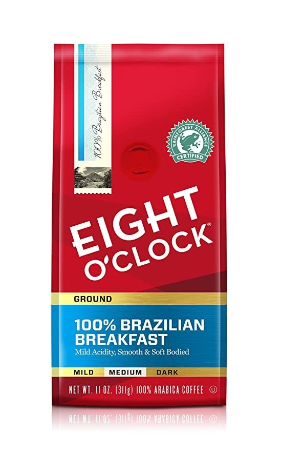 100%巴西早餐中度烘焙咖啡粉 11oz