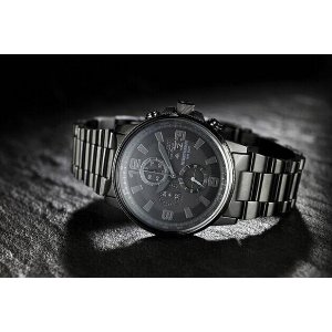 Citizen NightHawk EcoDrive Chronograph Black Ion-plated Mens Watch CA0295-58E