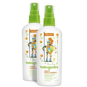 Babyganics Natural DEET-Free Insect Repellent, 6oz Spray Bottle (Pack of 2)