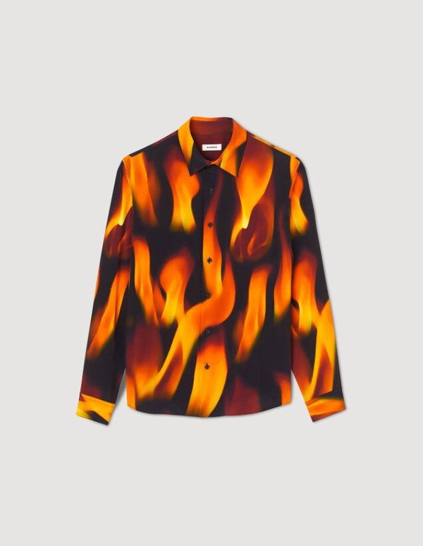 Flame pattern shirt