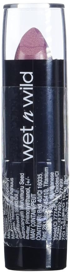 wet n wild Silk Finish Lipstick, Hydrating Rich Buildable Lip Color, Formulated with Vitamins A,E, & Macadamia for Ultimate Hydration, Cruelty-Free & Vegan - Dark Pink Frost