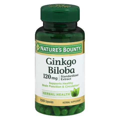 Nature s BountyDouble Strength Ginkgo Biloba, 120mg, Capsules