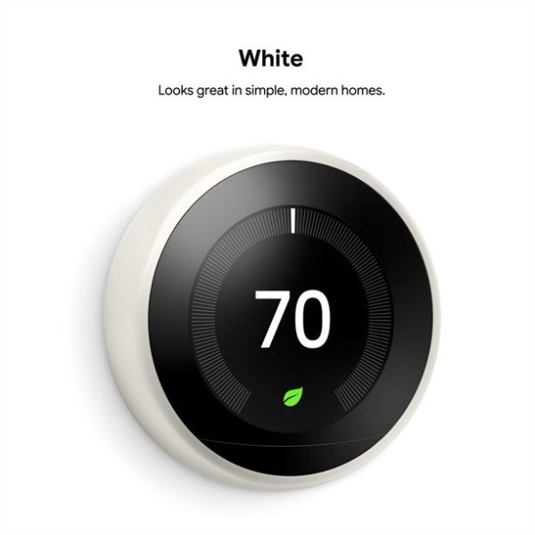Nest Learning Thermostat - 3rd Generation - White