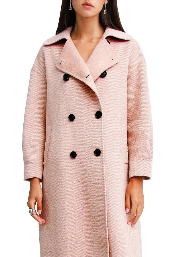 Dream Lover Double Breasted Wool Blend Coat
