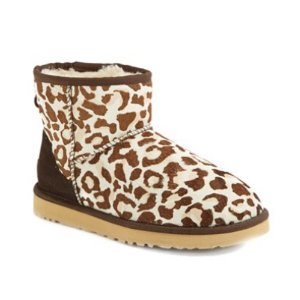 UGG® Australia 'Mini Classic' Leopard Print Calf Hair Boot (Women)