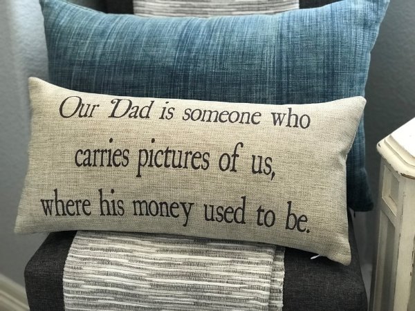 Great Dad Quote Indoor Outdoor Double Sided Pillow Father Gift Dad Quote - Contemporary - Outdoor Cushions And Pillows - by Evelyn Hope Collection