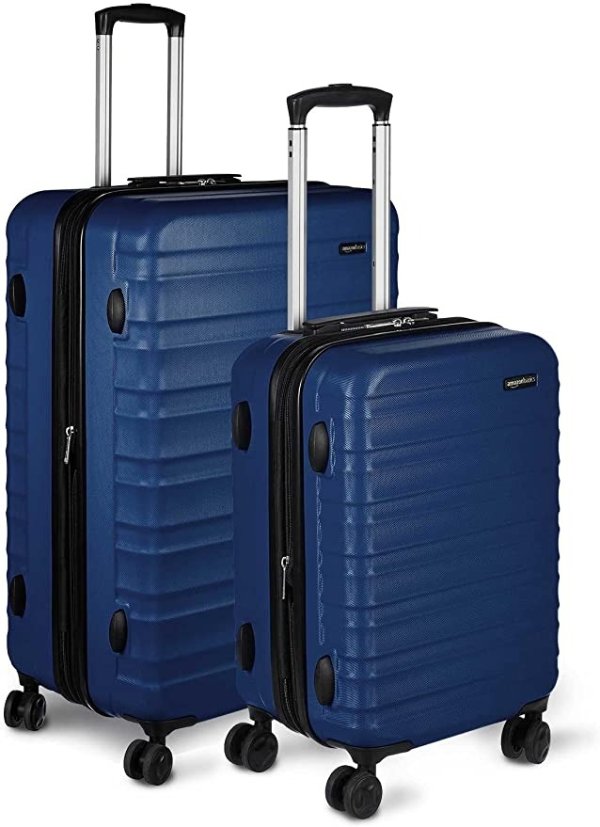 Hardside Spinner Suitcase Luggage - Expandable with Wheels - 2-Piece Set, Navy Blue