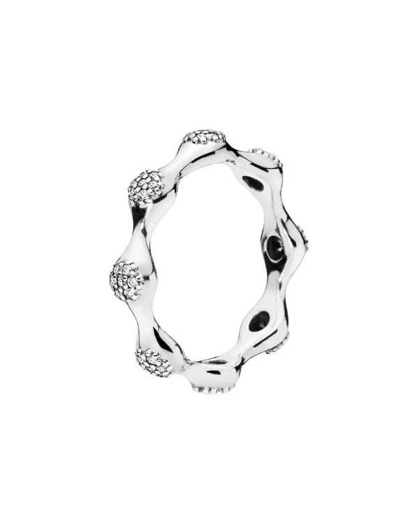 Jewelry Silver Modern LovePods CZ Ring