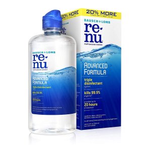 Contact Lens Solution by Renu, Multi-Purpose Disinfectant, Advanced Formula Kills 99.9% of Germs, 12 Fl Oz