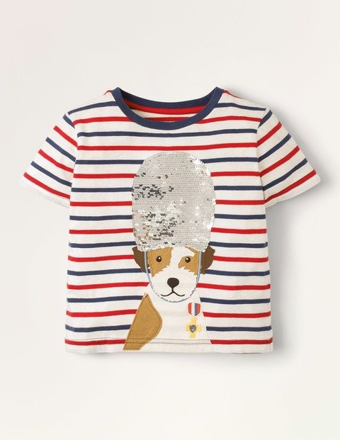 Sequin Colour-change T-shirt - Rockabilly Red/Blue Sprout | Boden US