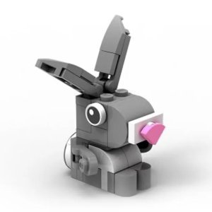 LEGO实体店 四月 灰色可爱复活节小兔 搭建活动