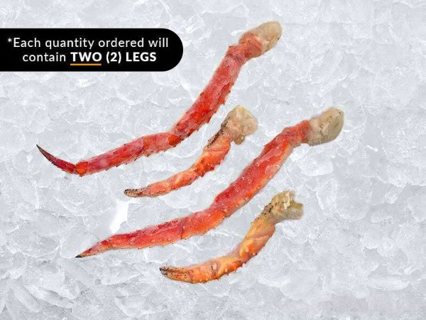 Cooked Wild Jumbo Red King Crab Whole Legs & Claws, Frozen - 2ct