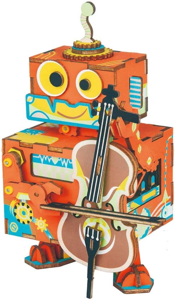 拉大提琴的机器人音乐盒