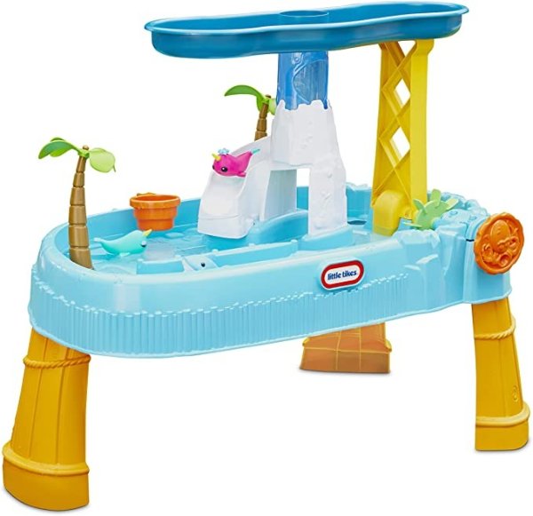 Little Tikes Kids Waterfall Island Water Activity Play Table Set with Accessories, Outdoor, for Boys and Girls Ages 2-5 Years