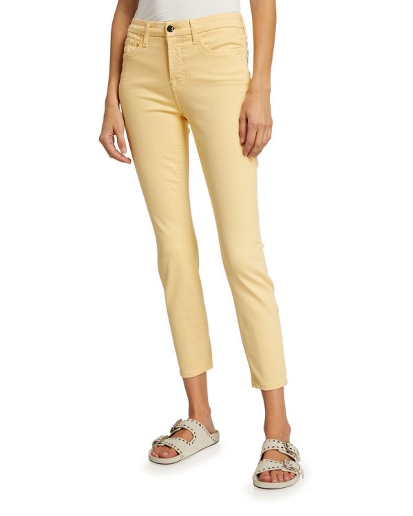 Skinny Ankle High-Rise Colored Pants