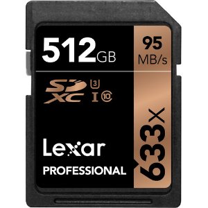 Lexar 512GB Professional UHS-I SDXC Memory Card