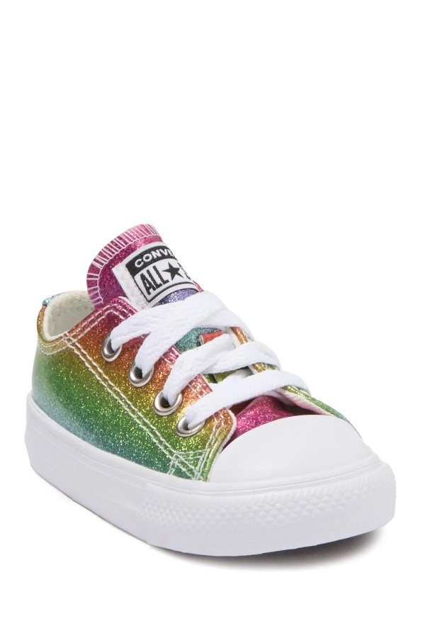 Chuck Taylor All-Star Rainbow Glitter Low Top Sneaker(Baby & Toddler)