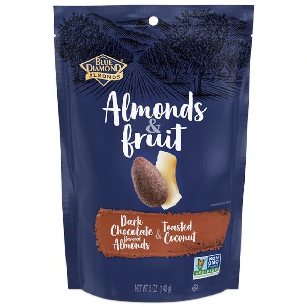Dark Chocolate Flavored Almonds & Toasted Coconut
