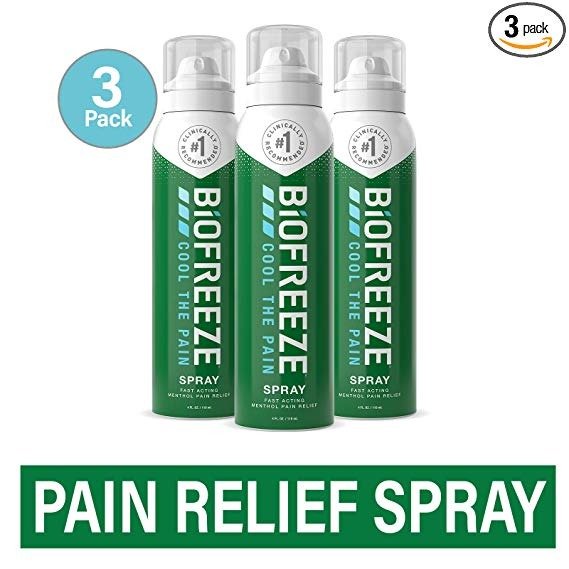 Pain Relief Spray, 4 oz. Aerosol Spray, Pack of 3, Colorless (Packaging May Vary)
