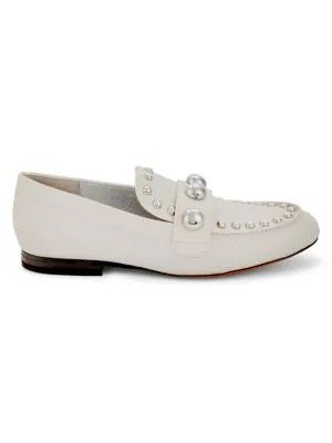 Avah Studded Faux Pearl Loafers