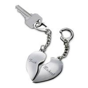 Personalized Split-Heart Keychain