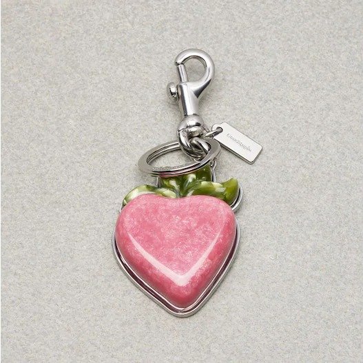 Strawberry Bag Charm In 70% Recycled Resin