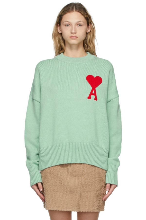 Green Oversize Ami de Coeur Sweater