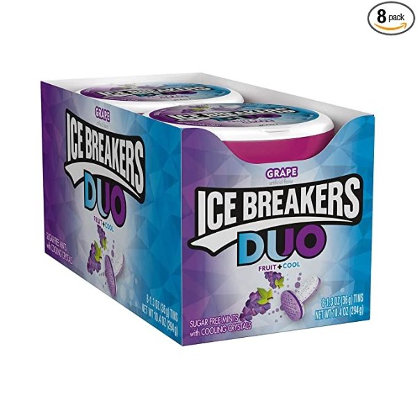 ICE BREAKERS Duo 葡萄口味薄荷糖 8盒装