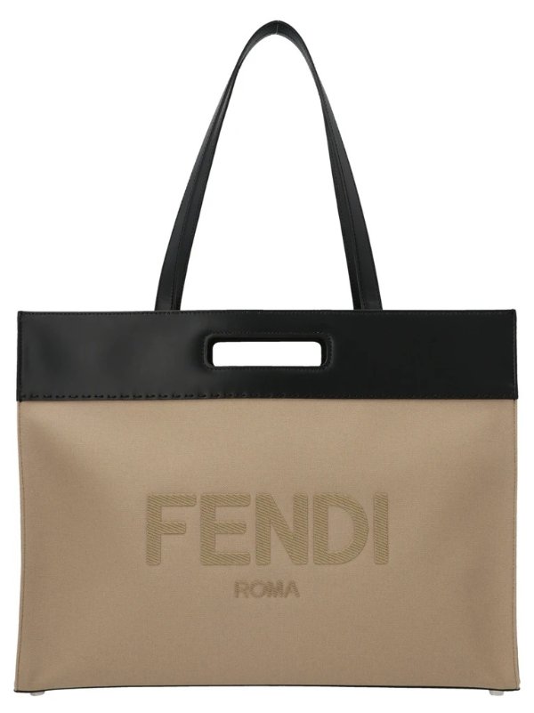 Roma Lettering Shopping Tote Bag