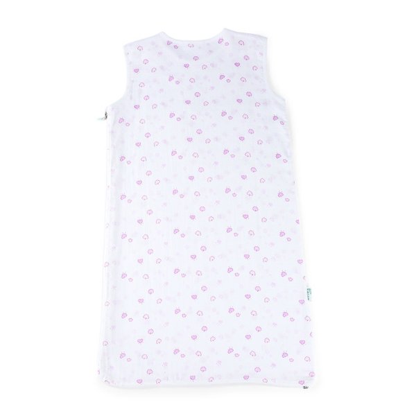 【自营】夏婴幼儿纱布薄背心睡袋48x80（粉棉朵）袋装 1件/袋
